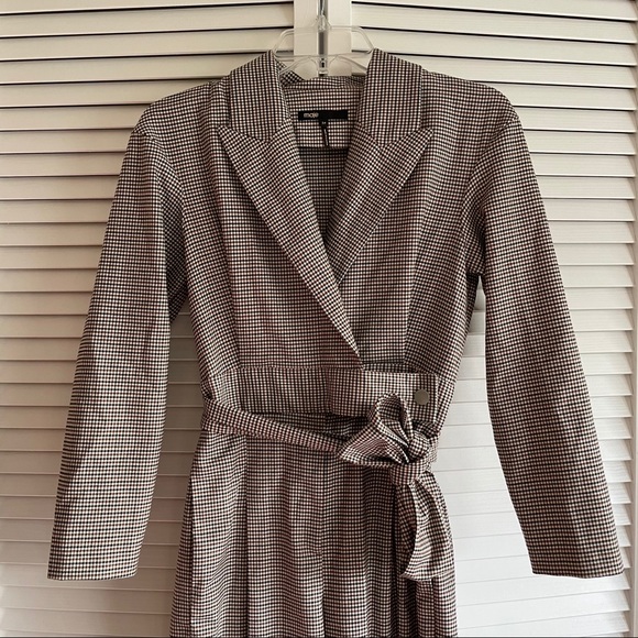 Maje Plaid Pindy Tuxedo Jumpsuit Size FR 34 00 0 - Picture 6 of 9